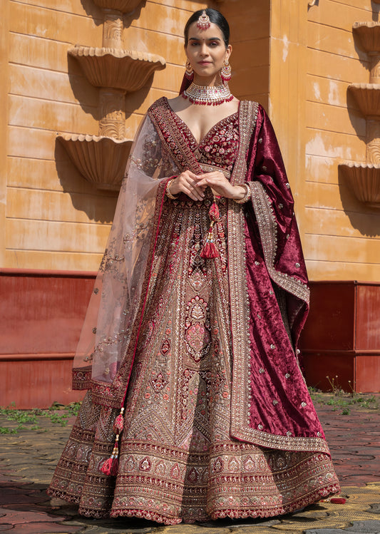Raspberry Rhapsody  Lehenga set