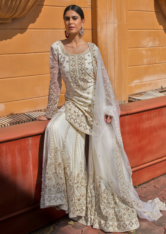 Golden Swan Sharara set