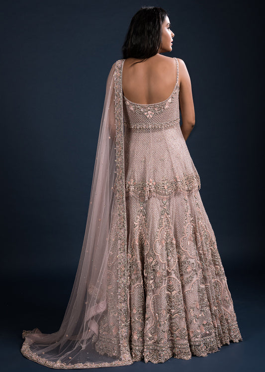 Blush Peplum Lehenga Set