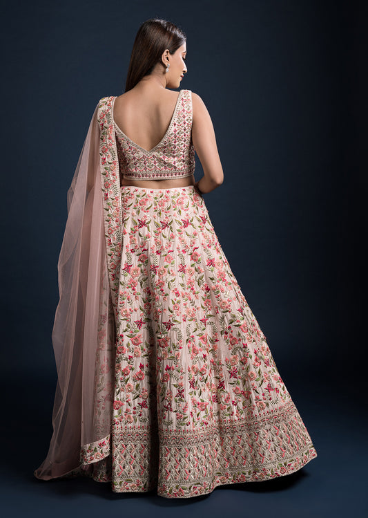 Blush Floral Lehenga Set
