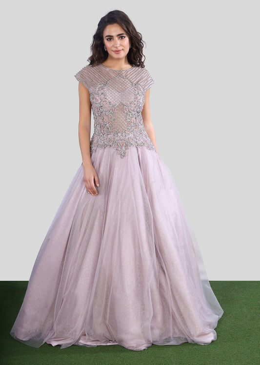 Lavender Shimmer Ball Gown