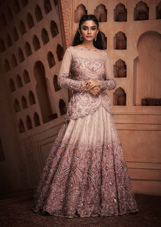 Blush Mauve Mughal Lehenga Set