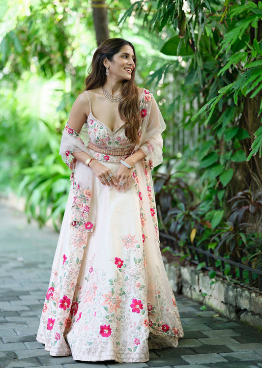 Mitali - Peach Blossom Lehenga Set