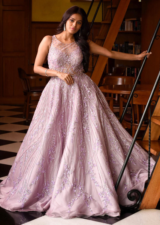 Tranquil Lilac Evening Gown