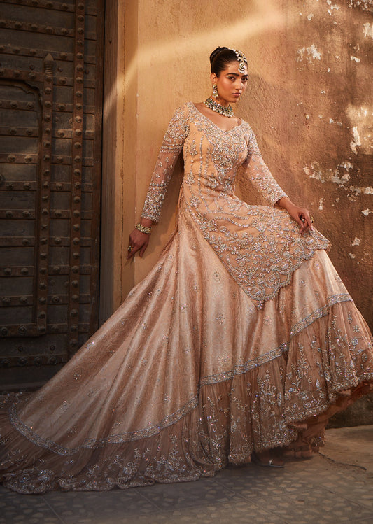 Peach Ghagra Kurta Set