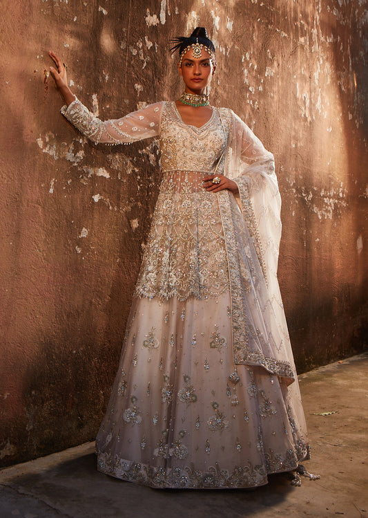 White Kurta Ghagra Set