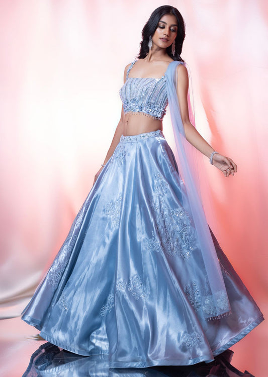 Light Ble Lehenga