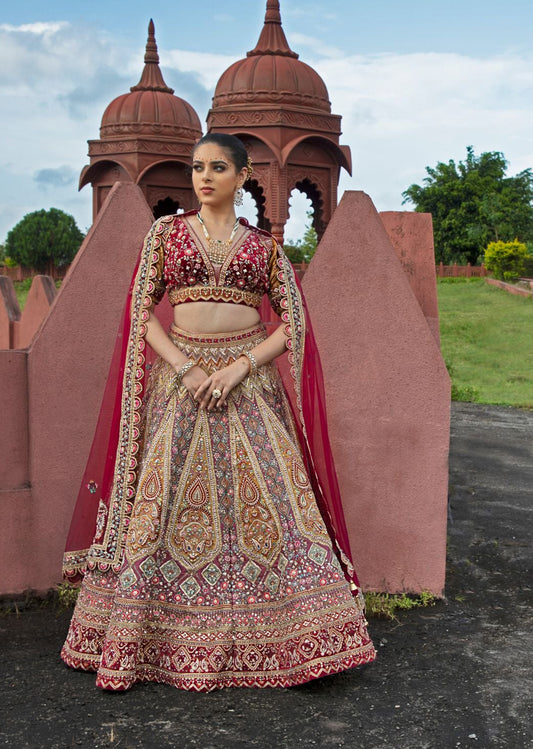 Scarlet Sunrise Lehenga set