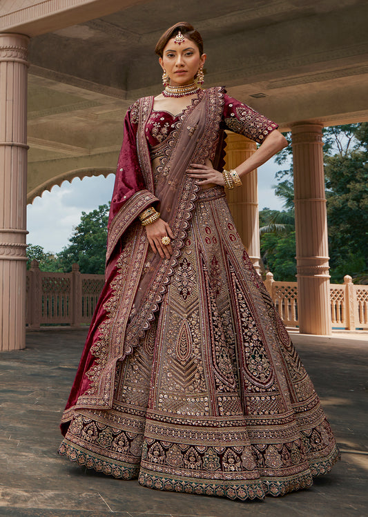Mahogany Magic  Lehenga set