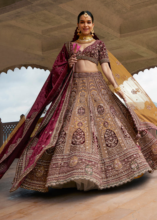 Crimson Cascade Lehenga set