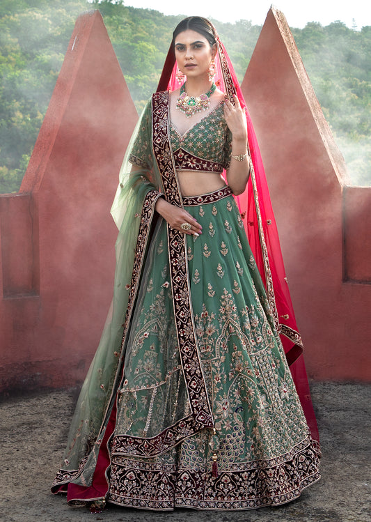 Emerald Mirage Lehenga set