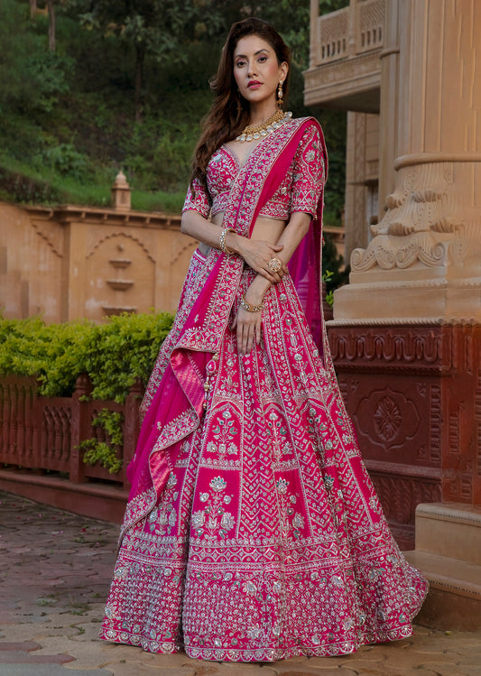 Pink Rose Regal Lehenga set