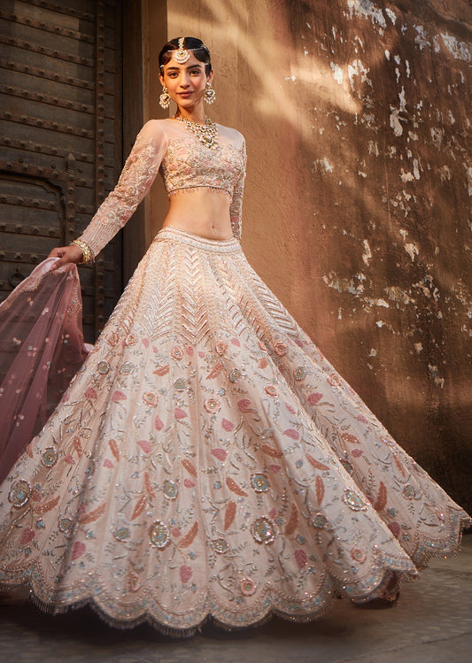 Peach Ghagra Choli