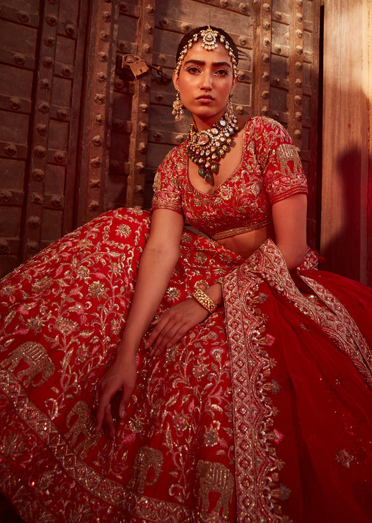 Royal Red Lehenga Set