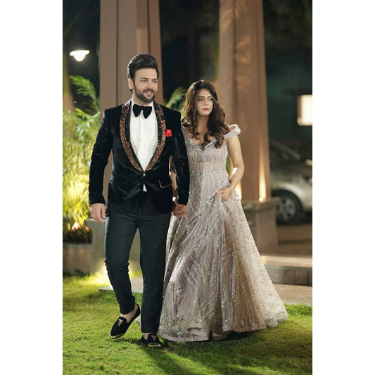 Poonam Preet Bhatia - Dusky Mauve Structured Gown