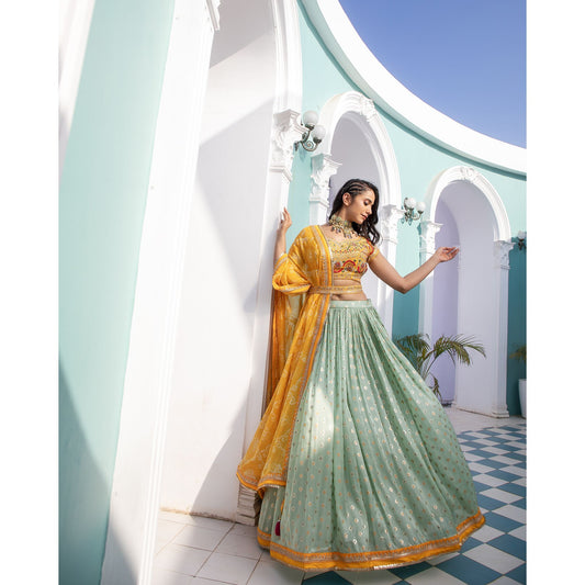 Yellow Lehenga Set