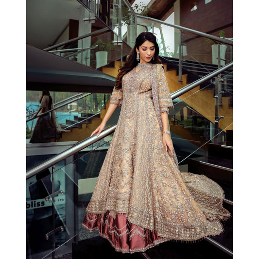 Sunset Dusk Anarkali Lehenga Set