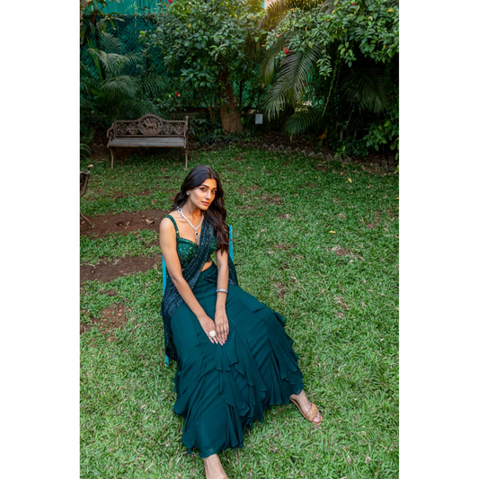 designer saree party wear | Jiya by Veer Design Studio