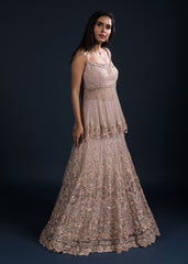 Blush Peplum Lehenga Set