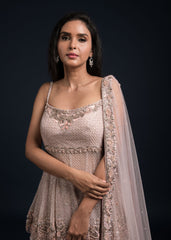 Blush Peplum Lehenga Set