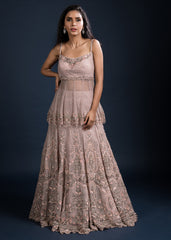 Blush Peplum Lehenga Set