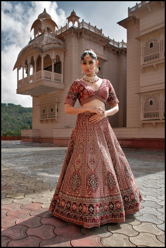 Pink Passion Petal  Lehenga set