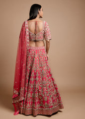 Pink Mughal Lehenga Set