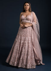 Blush Pink Art Nouveau Lehenga Set