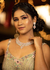 Pastel Mint Floral Peplum Gown