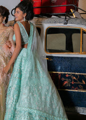 Sea Green Threadwork Lehenga Set