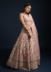 Blush Floral Lehenga Set