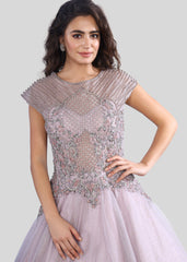Lavender Shimmer Ball Gown