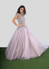 Lavender Shimmer Ball Gown