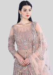 Peach Pink Ombre Bridal Kurta Lehenga Set