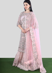 Pastel Pink Kurta Lehenga Persian Set