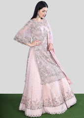 Pastel Pink Kurta Lehenga Persian Set