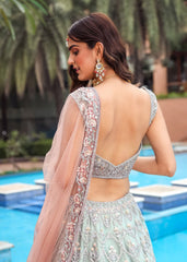 Mint Nouveau Pastel Lehenga Set
