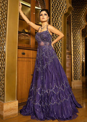 Mansi Srivastava - Purple Crystal Gown