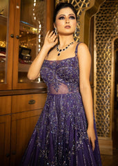 Mansi Srivastava - Purple Crystal Gown