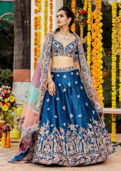 Sea Blue Nature Lehenga Set