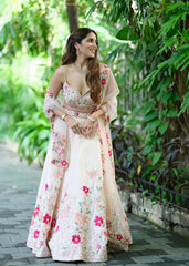 Mitali - Peach Blossom Lehenga Set