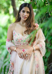 Mitali - Peach Blossom Lehenga Set