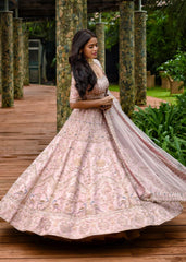 Old Rose Pink Lehenga Set