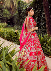 Crimson Palatial Mughal Lehenga Set