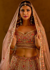 Pink Applique Lehenga