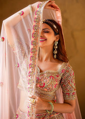 Pink Applique Lehenga