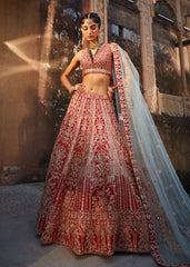 Red Hued Wedding Lehenga