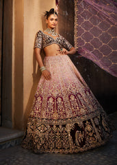 Ombre Silk Embroidered Lehenga