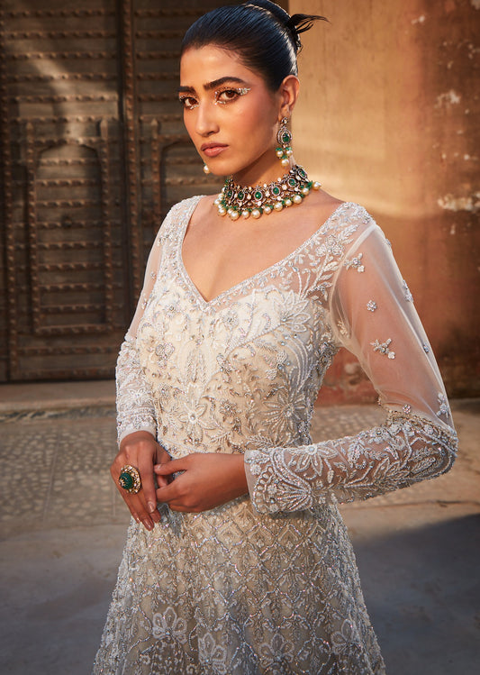 White Gharar Kurta Set