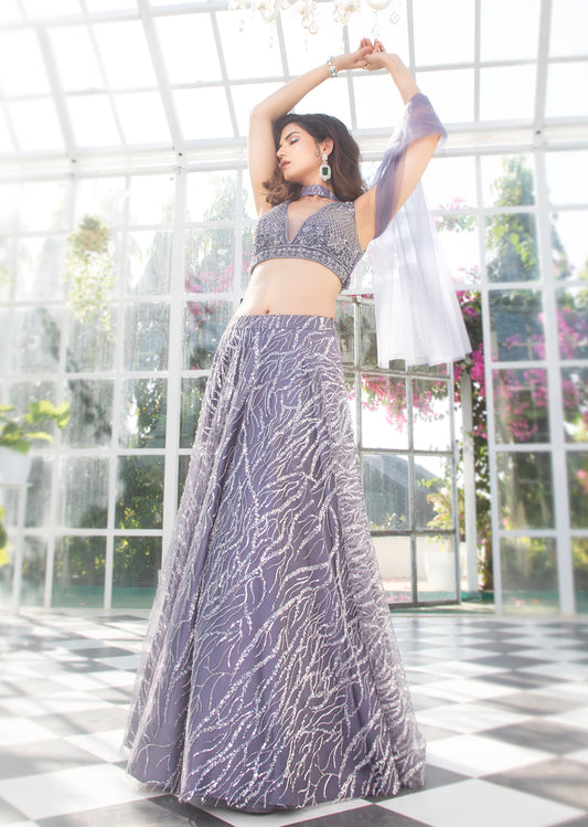 Grey Lehenga